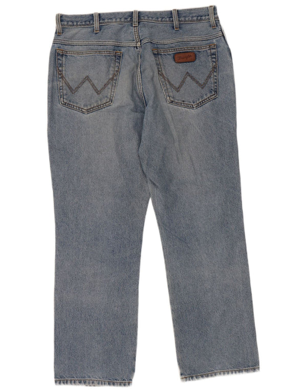 Wrangler masculino regular fit jeans reto W36 L30 algodão azul