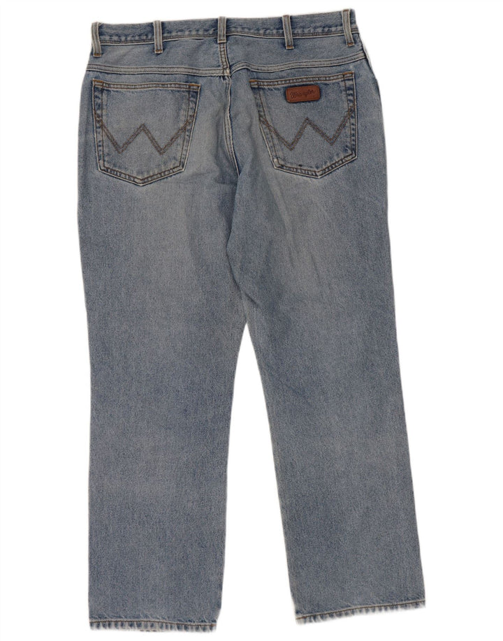 Wrangler masculino regular fit jeans reto W36 L30 algodão azul