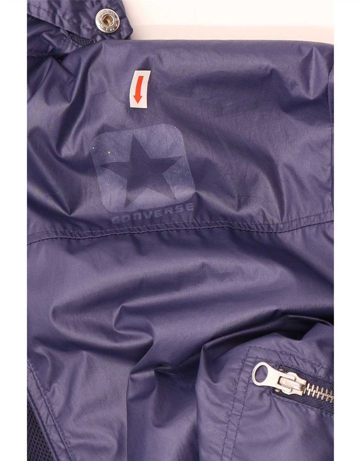 Jaqueta de chuva militar com capuz masculino Converse UK 38 poliéster roxo médio