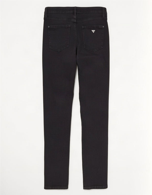 Guess Calça jeans feminina cintura alta super skinny W29 L28 algodão preto