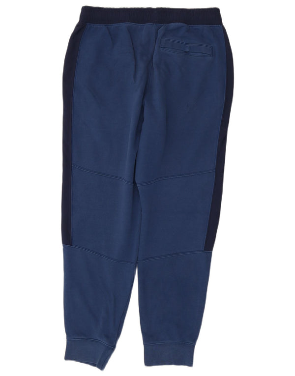 NIKE Mens Treino Calças Joggers Médio Azul Marinho Colourblock Algodão