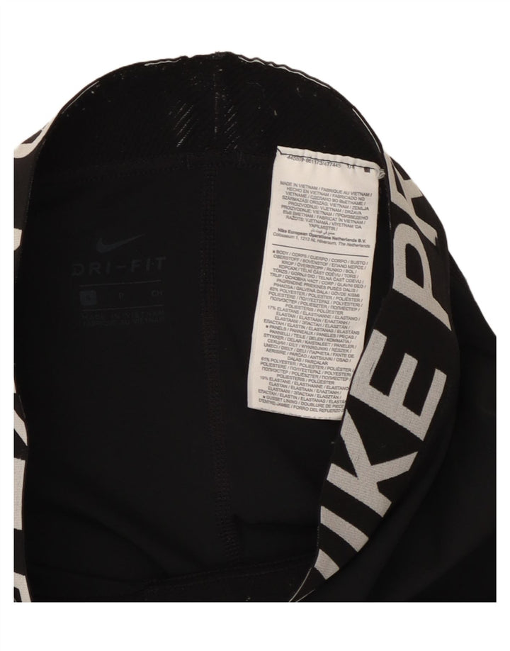 Nike Womens Graphic Leggings UK 8 Pequeno Poliéster Preto Esportes