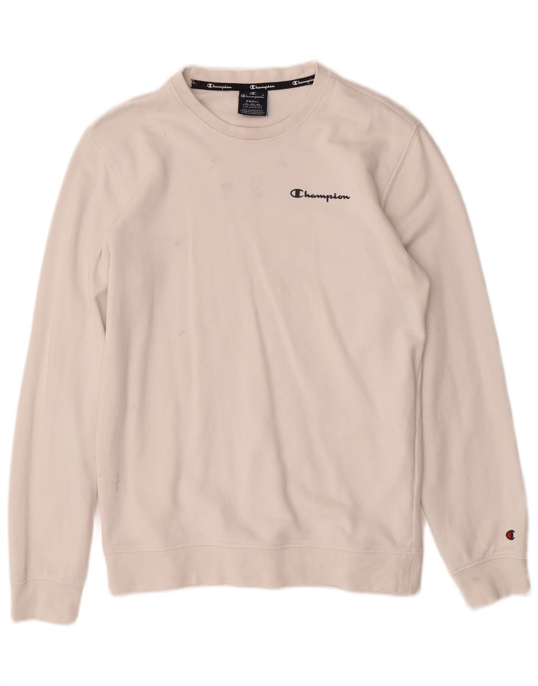 CAMPEÃO Moletom Masculino Jumper Pequeno Algodão Branco