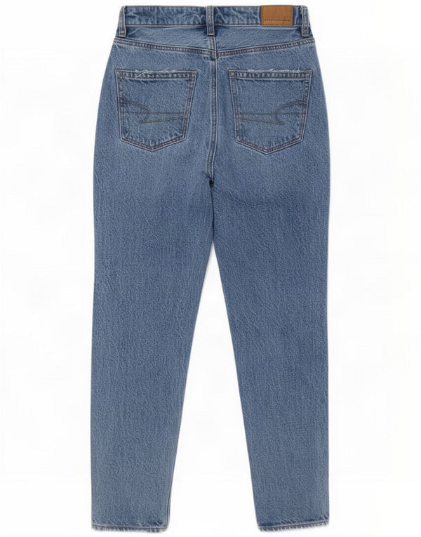 American Eagle Womens Tapered Jeans W24 L25 Algodão Azul