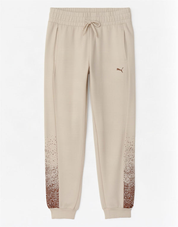 Calça de treino feminina Puma Joggers UK 6 XS branco manchado