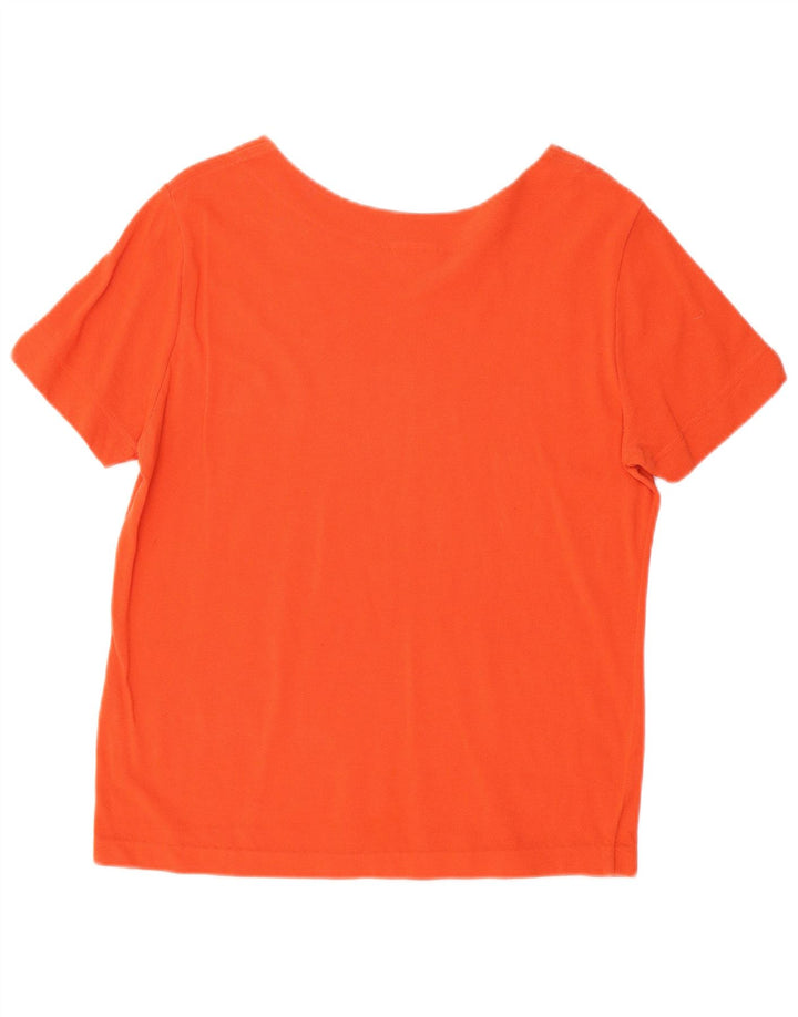Camiseta feminina LACOSTE tamanho superior 48 XL laranja