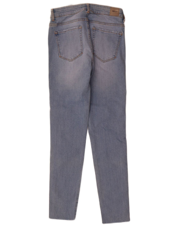 Zara Jeans Skinny Feminino UE 38 Pequeno W28 L27 Azul Algodão