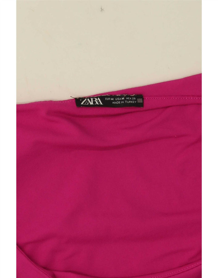Zara Womens Vest Top UK 12 Médio Rosa