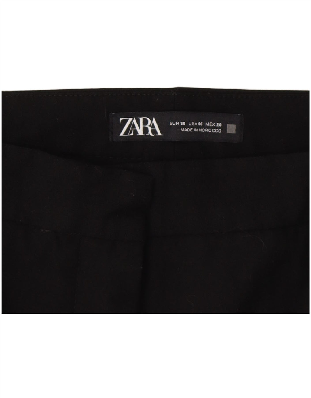 Calça feminina Zara cortada UE 38 pequena W28 L23 preta
