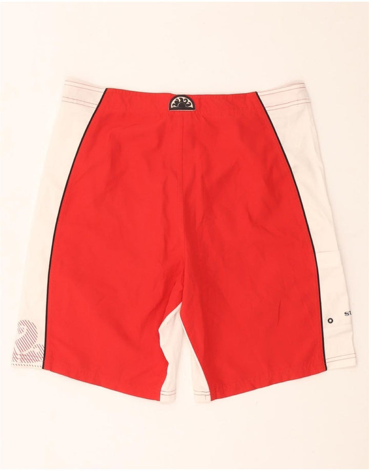 Shorts de natação masculino SUNDEK gráfico grande poliéster colorido vermelho
