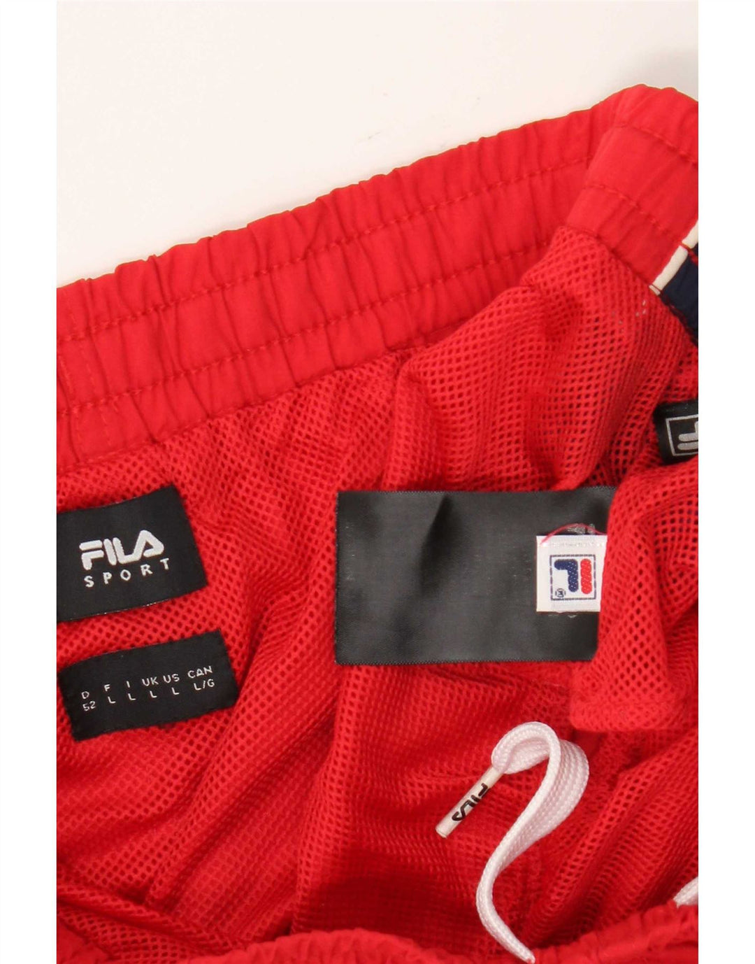 Shorts esportivos masculinos Fila Graphic grande poliamida colorblock vermelho
