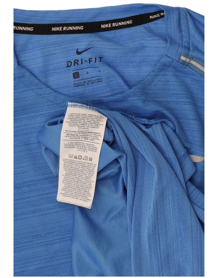 Camiseta Nike Masculina Dri Fit Top Grande Listrada Azul Poliéster