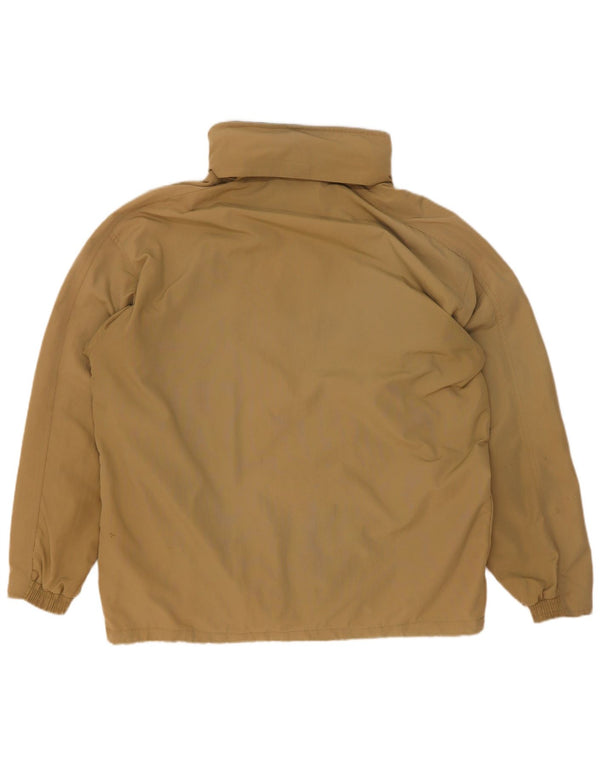 Jaqueta de chuva masculina Diadora com capuz UK 42 XL cáqui poliamida