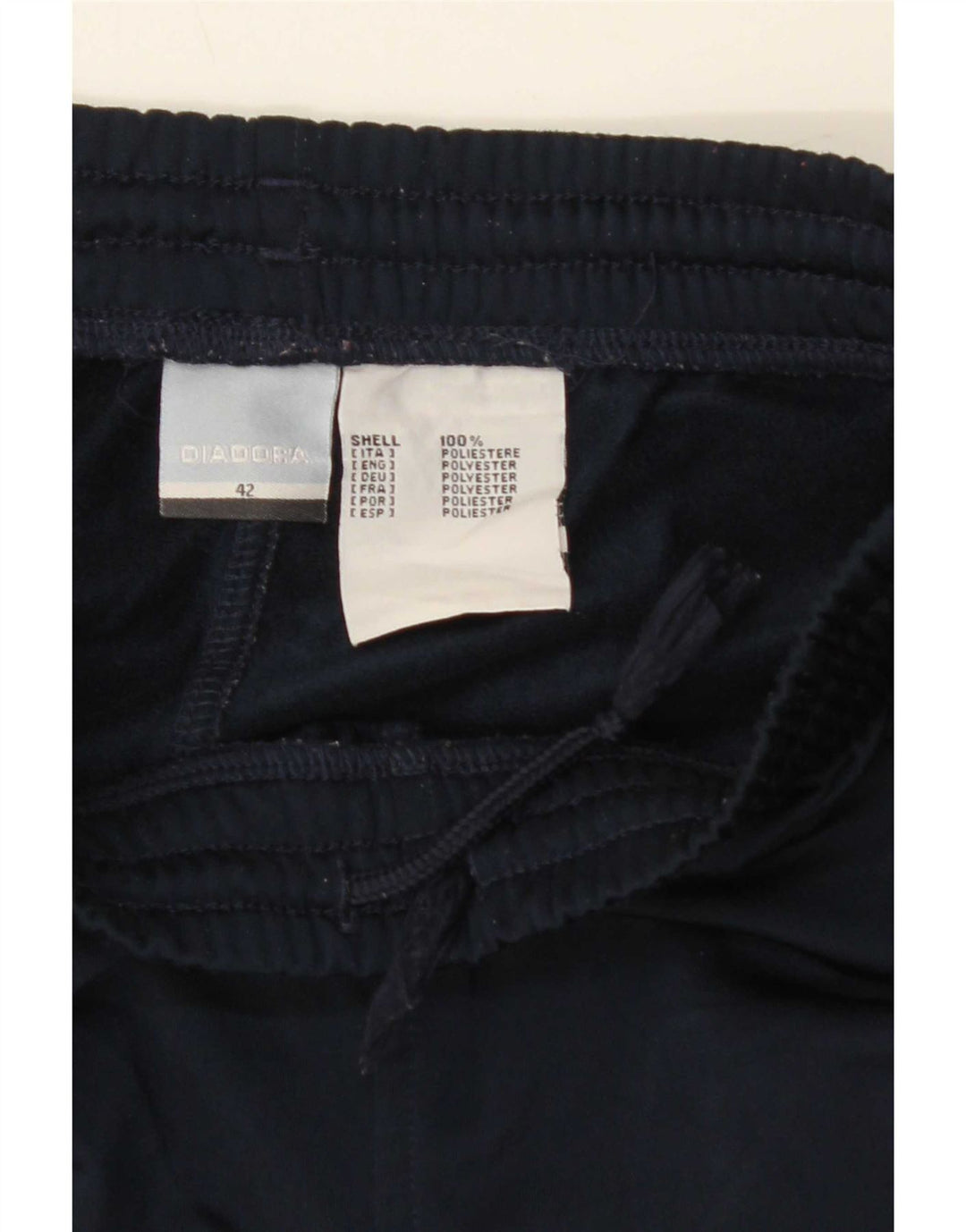 Calça de treino feminino Diadora IT 42 poliéster azul marinho médio