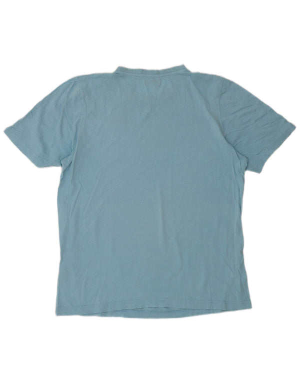 Camiseta masculina Kappa Top grande algodão azul