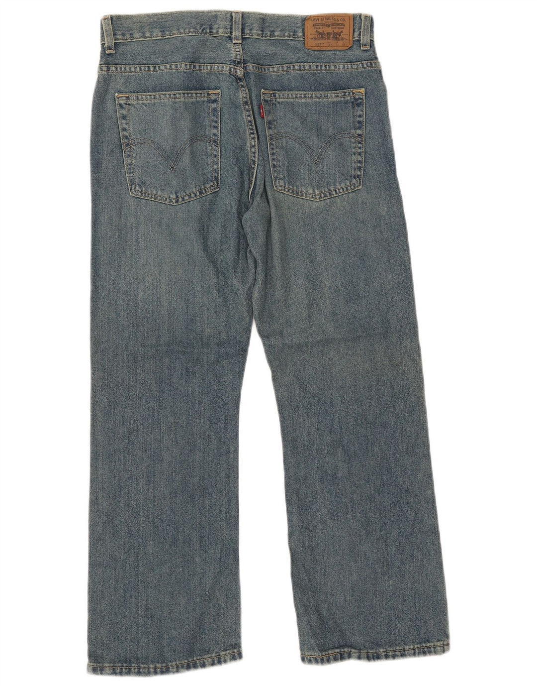 LEVI'S Boys Husky Bootcut Jeans 11-12 Anos W32 L27 Azul Algodão