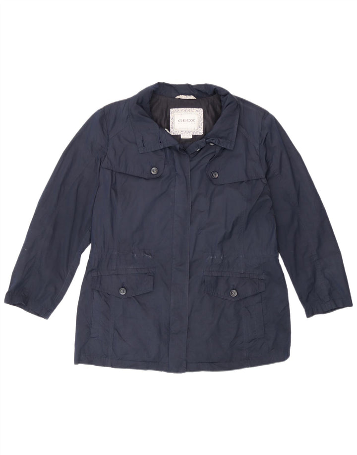 Jaqueta utilitária feminina Geox Respira UK 14 grande poliéster azul marinho