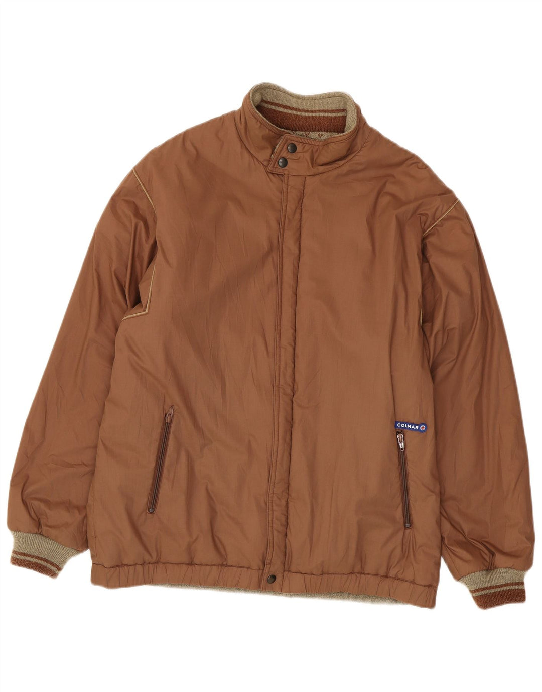 Jaqueta feminina gráfica reversível Colmar IT 56 2XL poliéster marrom