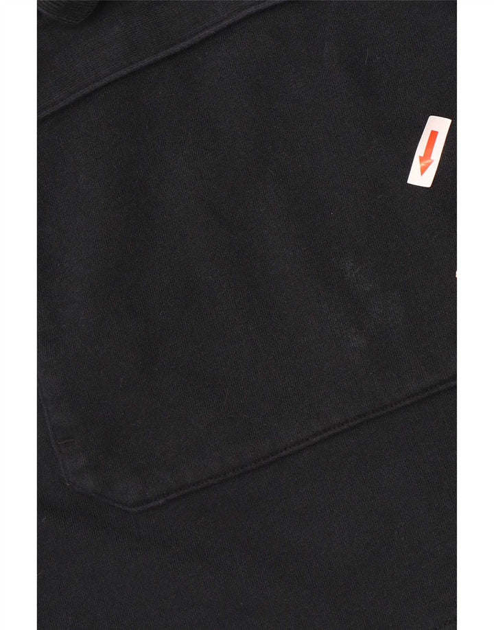 Puma feminino oversized moletom com capuz UK 8 pequeno algodão preto