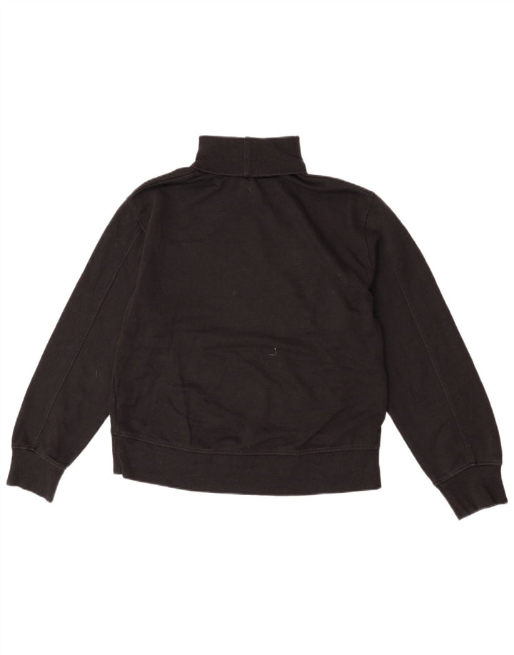 Zara Suéter feminino com gola redonda e gola redonda, preto pequeno, 10