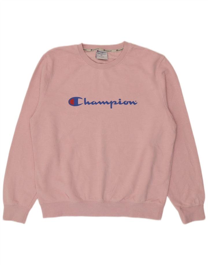 Champion moletom gráfico masculino jumper 2XL algodão rosa