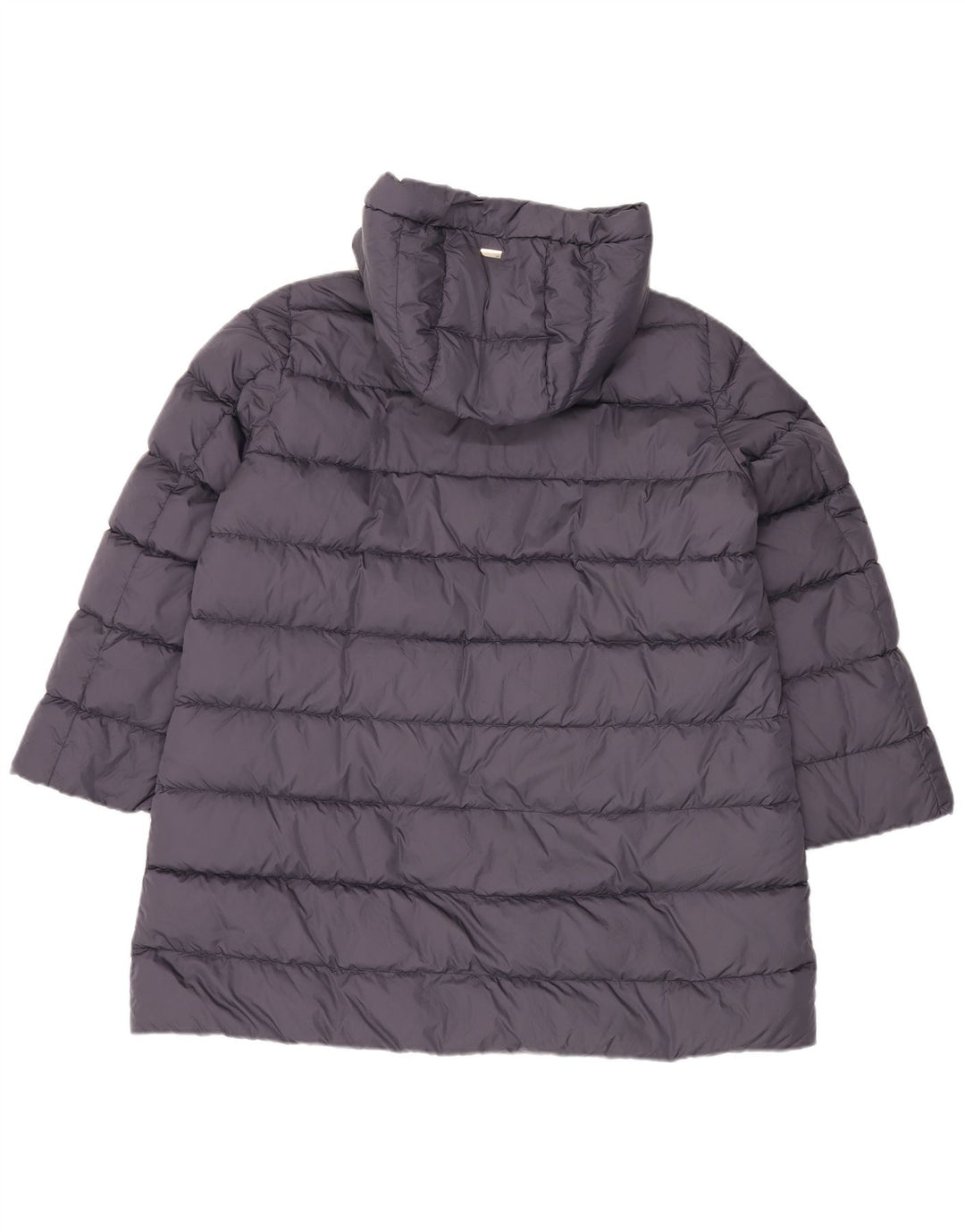 Casaco acolchoado com capuz grande Herno feminino IT 48 XL cinza poliamida