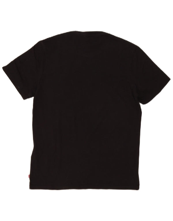 Camiseta gráfica masculina Levi's Top médio algodão preto