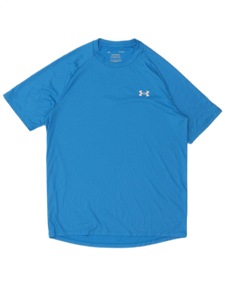 Camiseta masculina Under Armour Top Médio Azul Geométrico