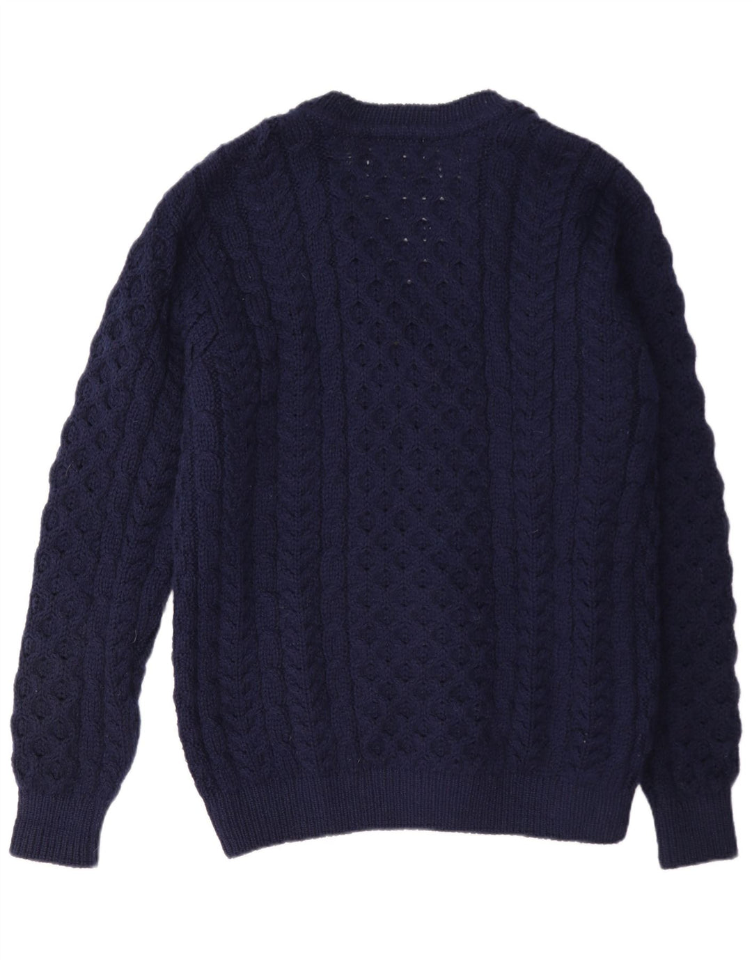 Suéter cardigã masculino L.L.Bean de lã azul marinho médio