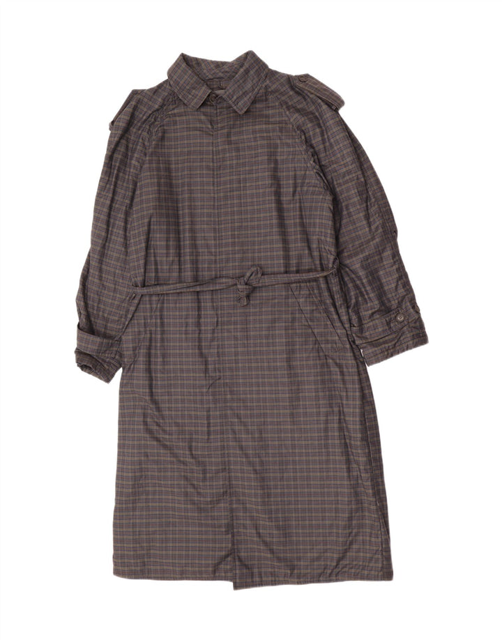 Casaco corta-vento militar masculino Gio Renzi Reino Unido 38 xadrez cinza médio