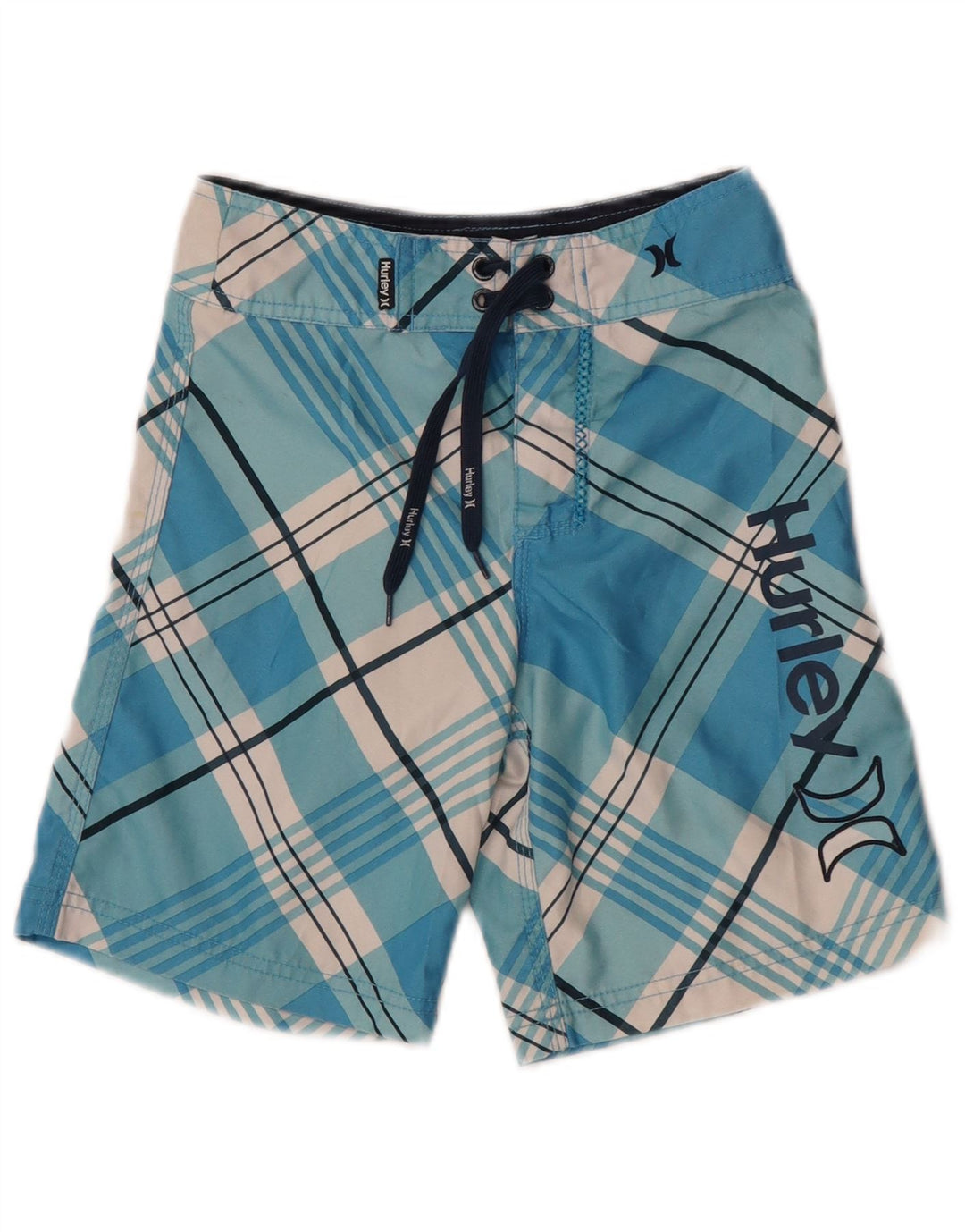 Shorts de natação Hurley Boys Graphic 5-6 anos poliéster xadrez azul