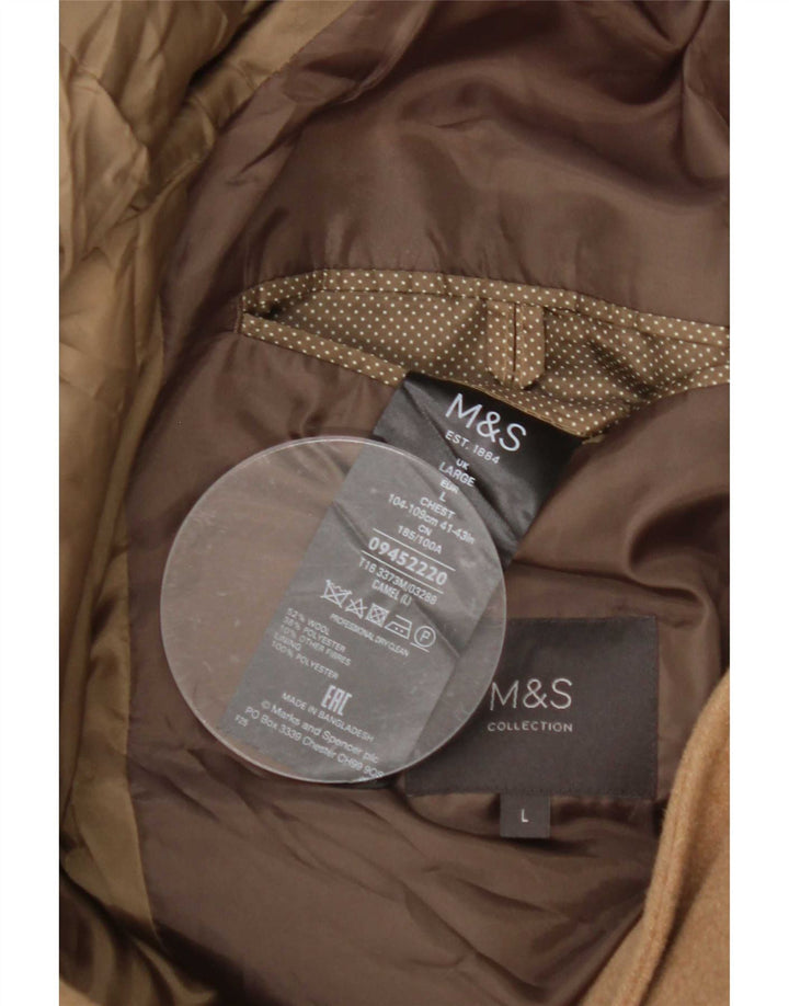 Sobretudo masculino Marks & Spencer UK 40 grande lã bege