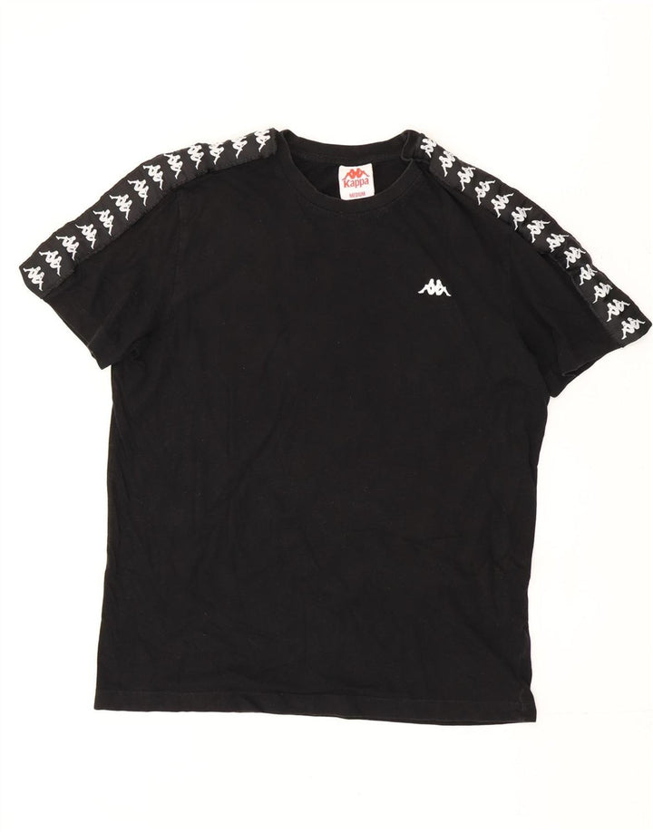 Camiseta gráfica masculina Kappa Top médio preto