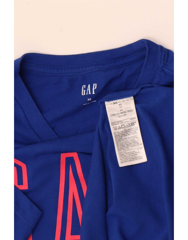 Camiseta masculina gráfica Gap XS azul algodão