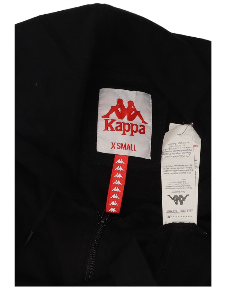 Suéter masculino KAPPA com capuz e zíper gráfico XS algodão preto