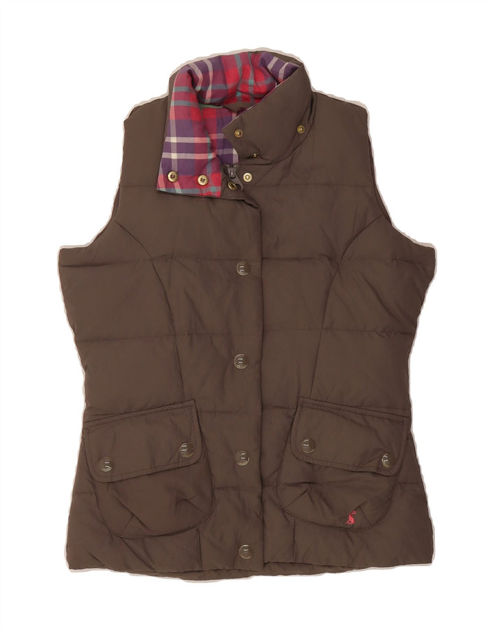 JOULES Womens Padded Gilet UK 6 XS  Brown Cotton Vintage Joules and Second-Hand Joules from Messina Hembry 