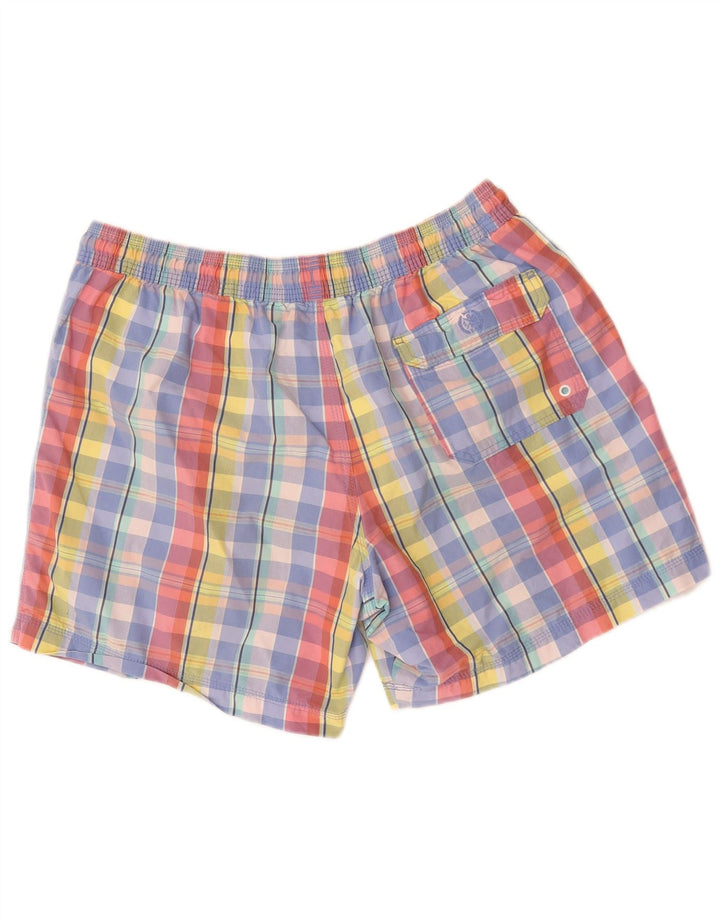Shorts de natação masculino Marks & Spencer XL algodão xadrez multicolorido