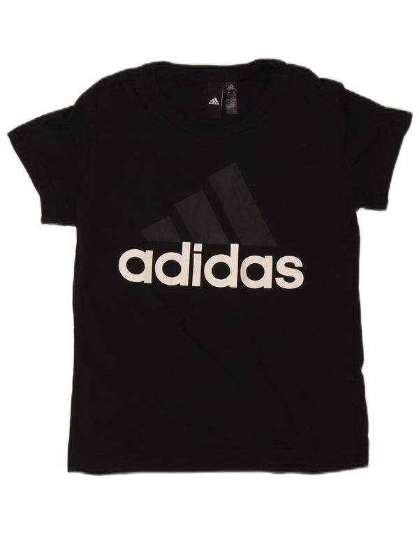 Adidas Camiseta Feminina Graphic Top UK 8/10 Pequeno Algodão Preto
