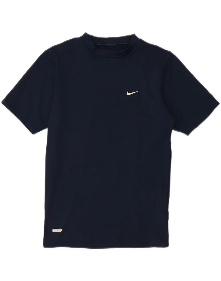 Camiseta feminina Nike Dri Fit Top UK 12 Médio Azul Marinho Poliéster