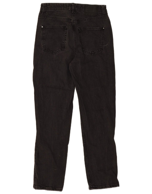 Calça jeans feminina cintura alta Zara EU 38 pequena W28 L27 algodão preto