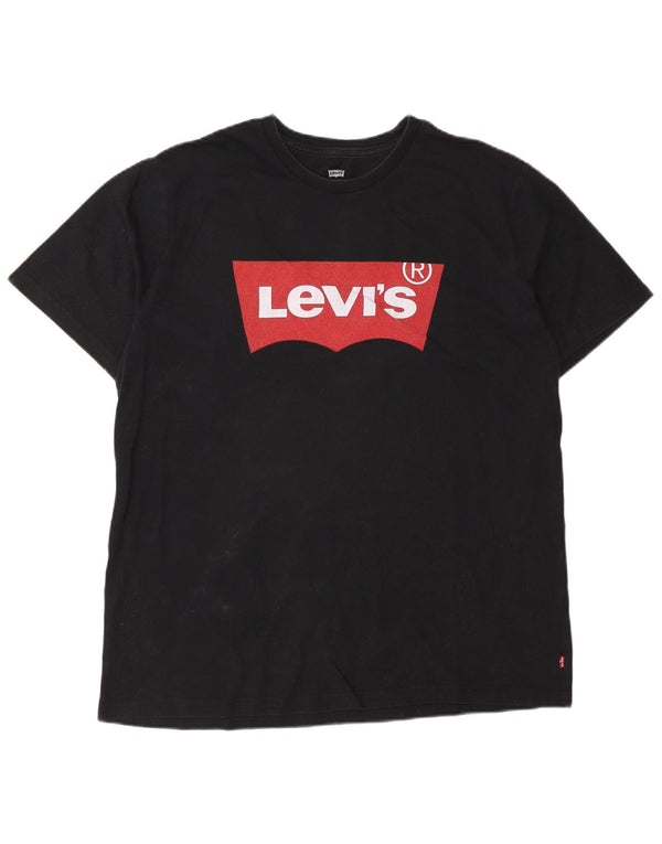 Camiseta gráfica masculina Levi's Top XL algodão preto