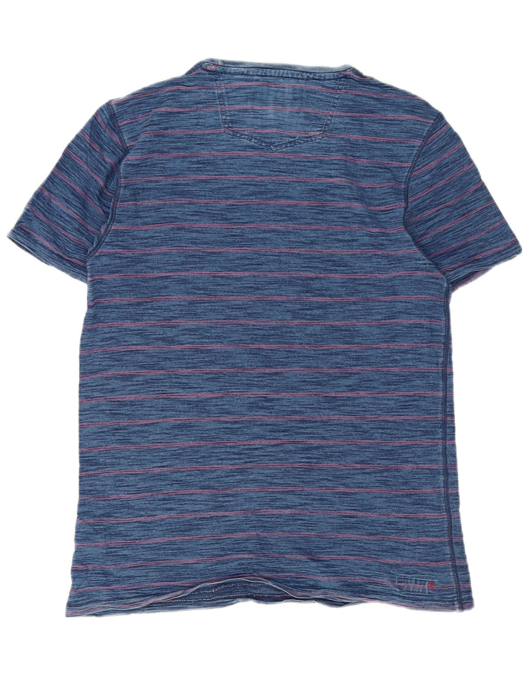 Camiseta masculina Fat Face Top médio algodão listrado azul marinho