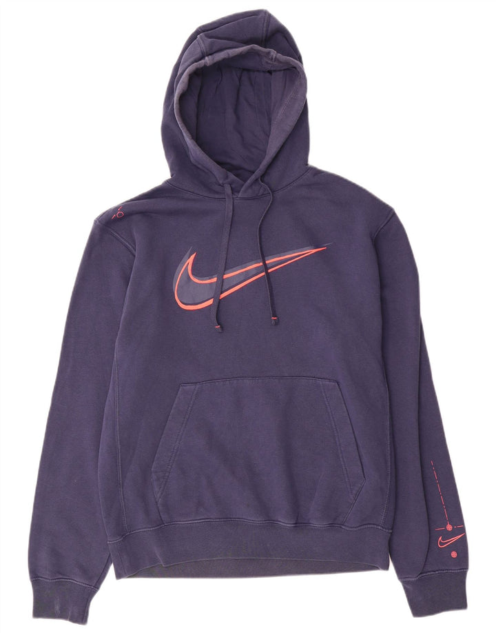 Jumper com capuz gráfico masculino Nike pequeno azul marinho