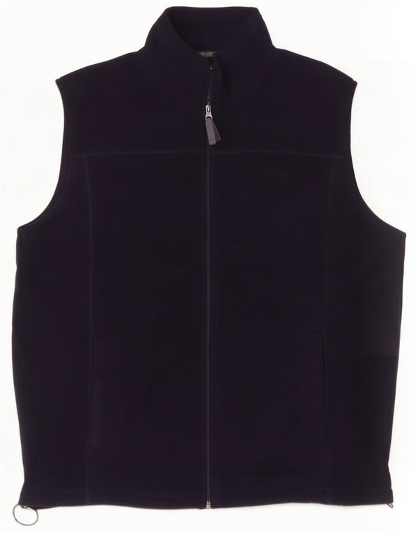 Marks & Spencer Mens Liner Fleece Gilet UK 40 Grande Poliéster Azul Marinho