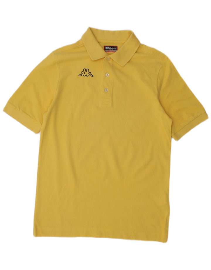Camisa polo masculina KAPPA pequena de algodão amarelo