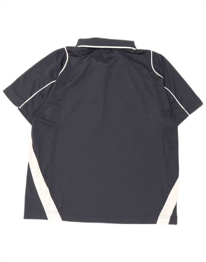 Camisa polo masculina Lotto médio azul marinho poliéster colorblock