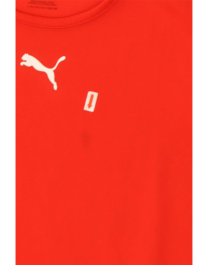 Camiseta Puma Menino Top 11-12 Anos Vermelho Colorblock Poliéster