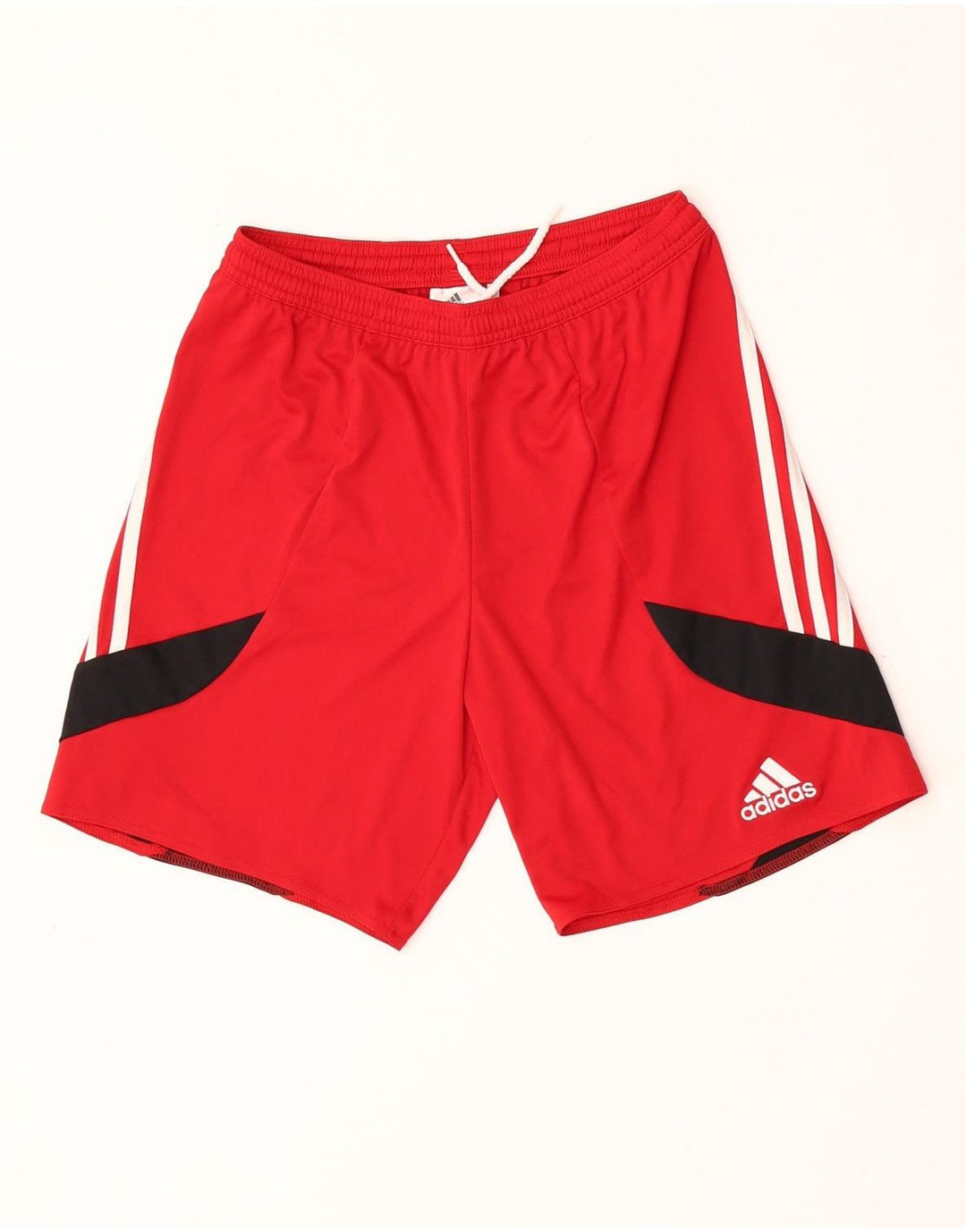 ADIDAS Mens Climalite Sport Shorts Pequeno Poliéster Colorblock Vermelho