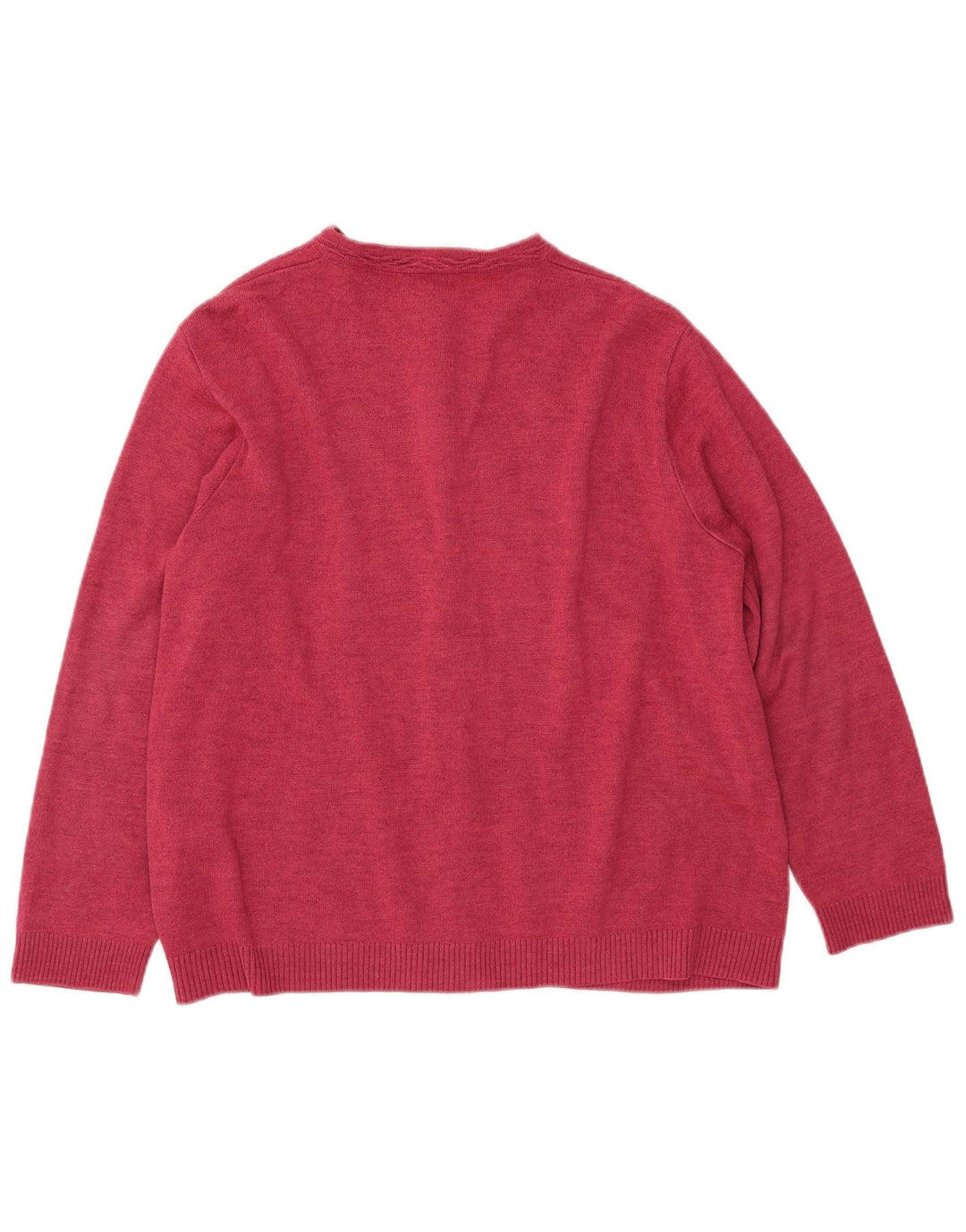 Suéter cardigã feminino CASTLE OF IRELAND Reino Unido 16 grande lã rosa