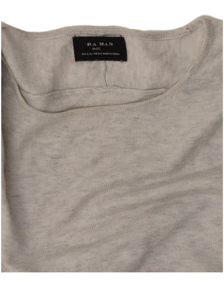 Zara Mens Top Manga Longa XL Cinza